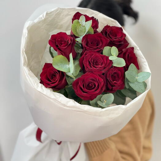 Red Ecuadorian Rose 9 pcs