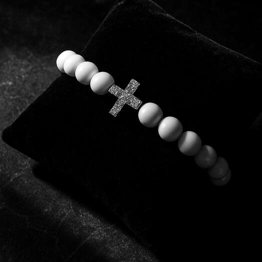 Браслет из белого Агата