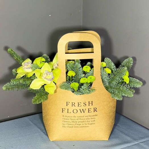 Сумочка с нобилисом и орхидеей