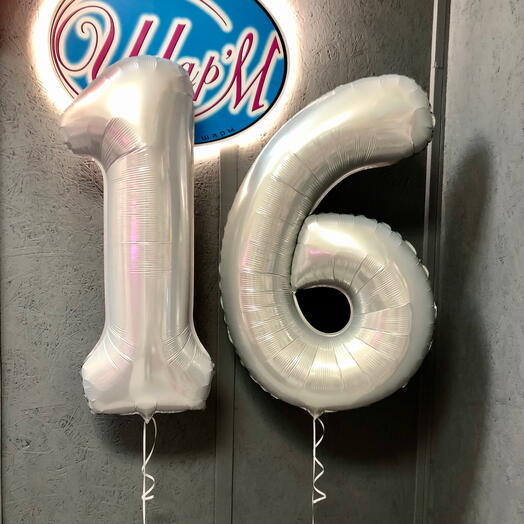 Шары цифры на грузвх 16 лет