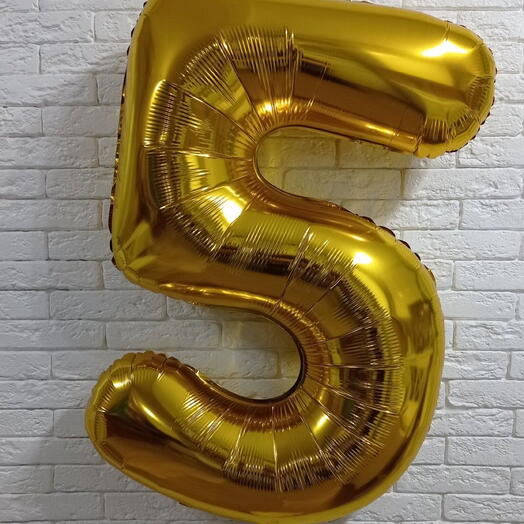 1 цифра фольга метровая с гелием