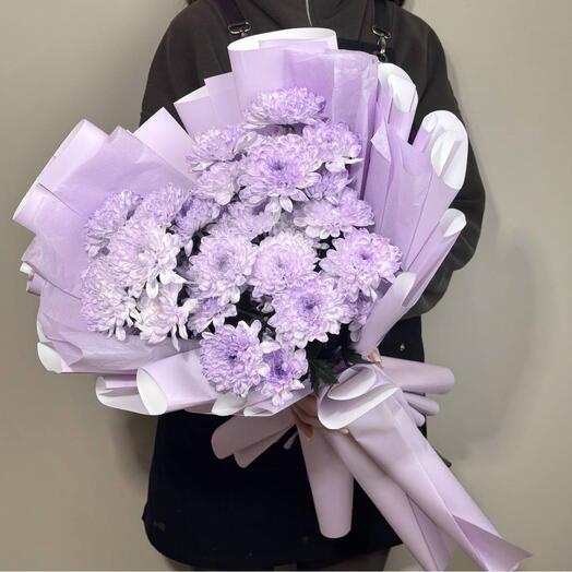 Сиренька 🌸букет из 5 веток хризантем кустовых