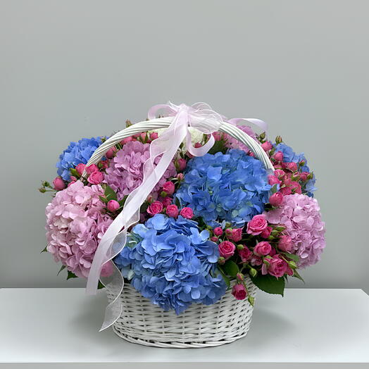Гортензия в корзине
