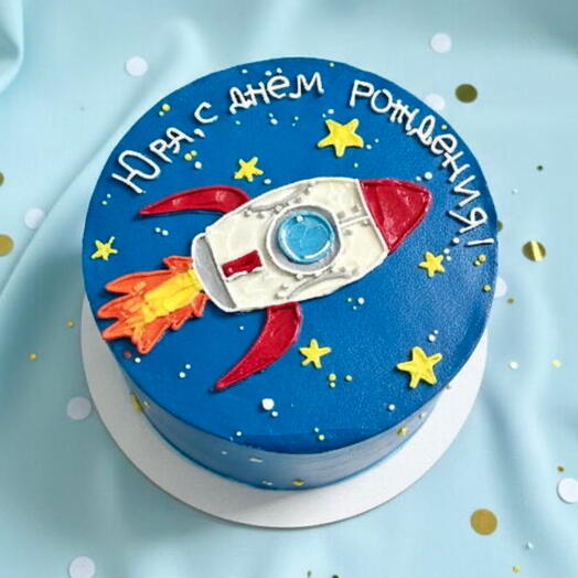 Торт с ракетой (6-7 порций)