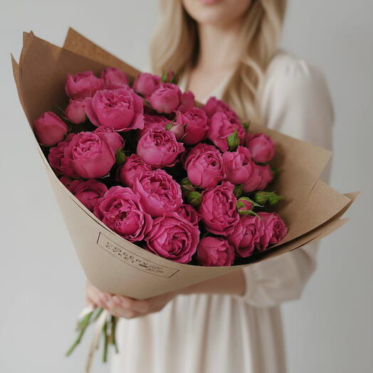 I will collect a bouquet of 002 (9 bush peony-shaped roses)