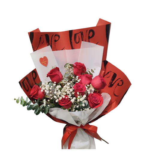 Red and white Tulips