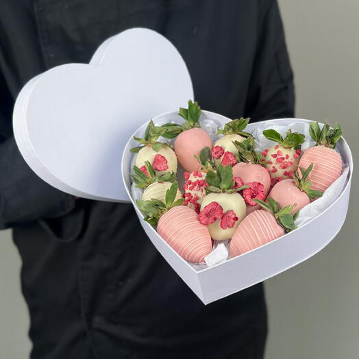 Клубника в шоколаде в сердце мини Rospberry