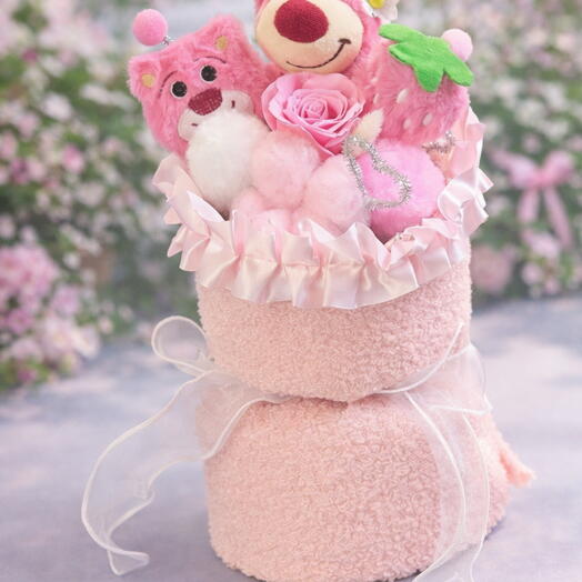 Подарочный букет из плюшевых мишек