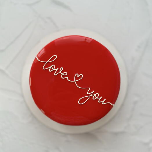 Бенто-торт с надписью «love you»
