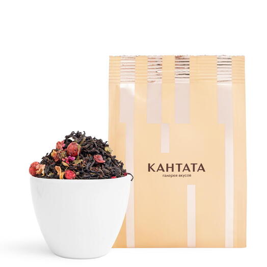 Чай черный "Красная смородина" 50гр, Кантата