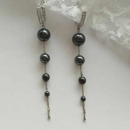 Серьги из гематита