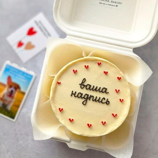 Бенто-торт с надписью