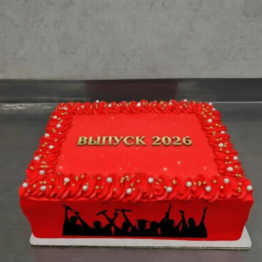 Торт на выпускной 2026 Салют черный