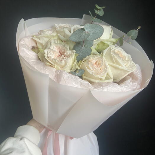 Букет с розой White Ohara
