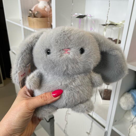 Мягкая игрушка зайка серый