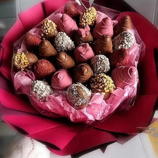 Клубника в шоколаде роскошный букет 25 конфет🍓