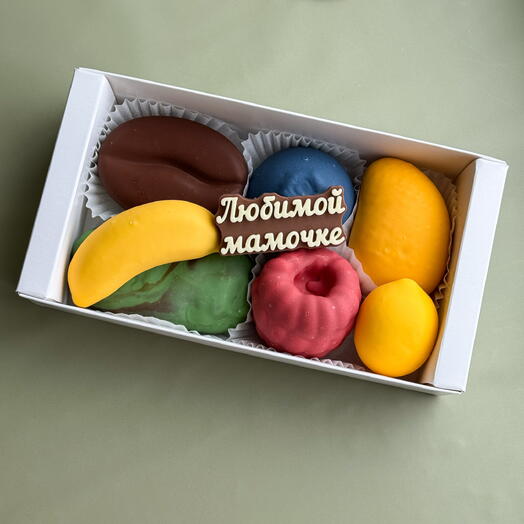 Корпусные десерты пирожные фрукты 7 вкусов подарок маме для мамы