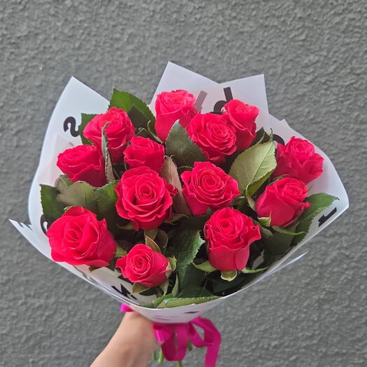 Букет из 13 розовых роз 🥰