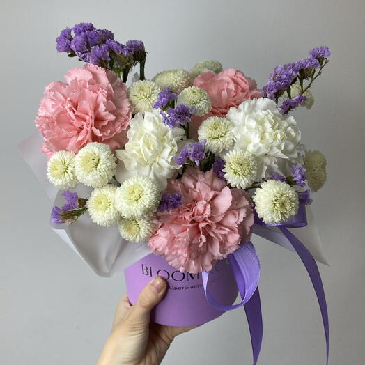 Красочная и стойкая коробочка «Bloom room»💜🌸 Диантус, статица