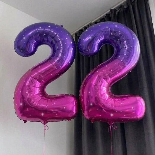 Шар фольгированный цифра «22»
