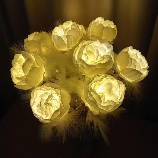 Букет ночник "Cloud of Dream"  ( 9 Peony)