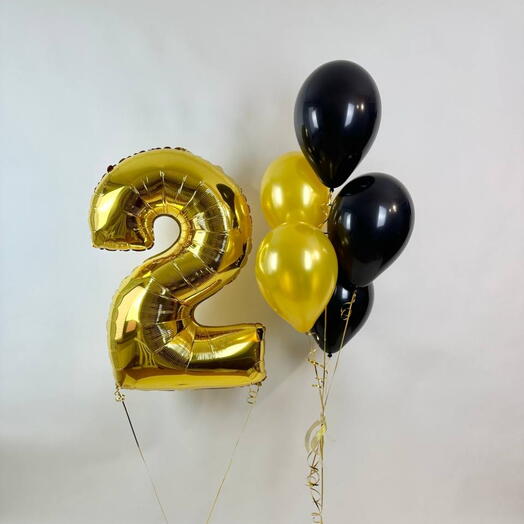 Набор из 6 шаров, 2 годика, шары для девочки, шары для мальчика, шары на день рождения