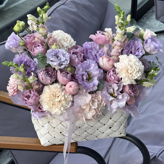 Корзина плетеная сиреневая 💜
