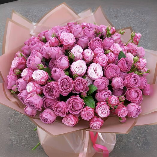 Pink garden, букет из пионовидных роз