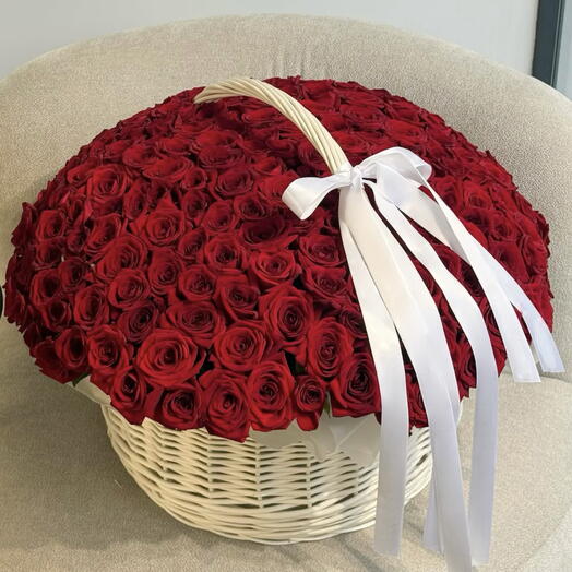 101 Red Rose Basket