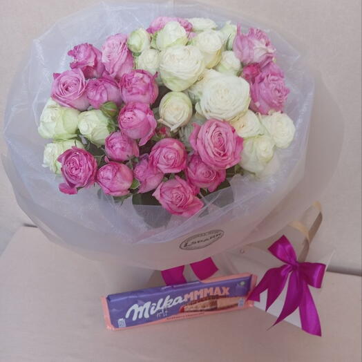 Mix roses + Milka cheesecake