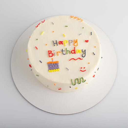 Торт на день рождения на 6-7 человек Happy birthday