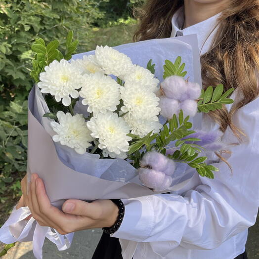 Букет первоклассника 📚🌸 сиреневый