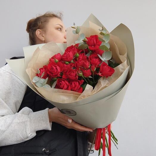 Моно из 5 кустовых роз 🌸