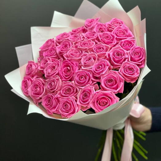 Букет из розы аква 35шт