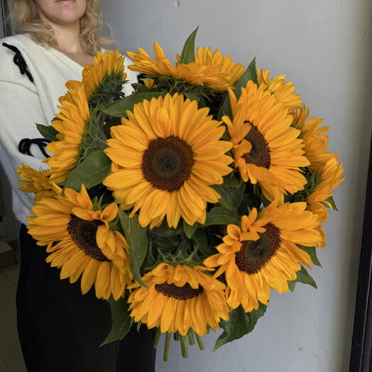 Букет подсолнухов 9шт 🌻1 сентября