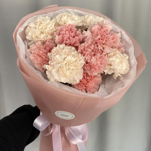 Букет-комплимент из 11 диантусов 🌸