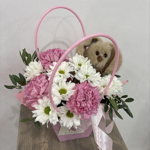 Композиция с мягкой игрушкой