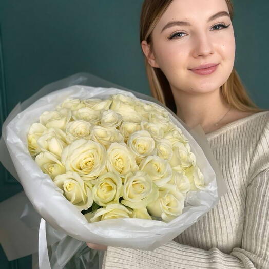 Букет из 35 роз 40 см