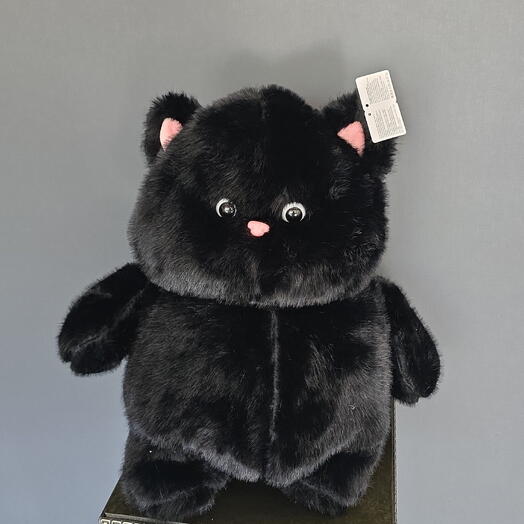 Мягкая игрушка чёрный кот