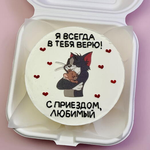 Бенто торт для парня «с приездом, любимый»