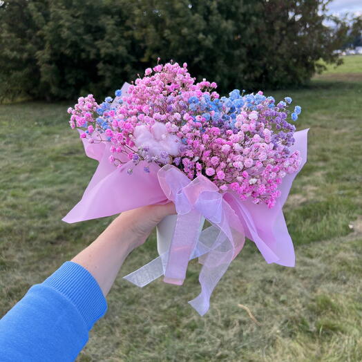 Гипсофила в стаканчике с хлопком🌸
