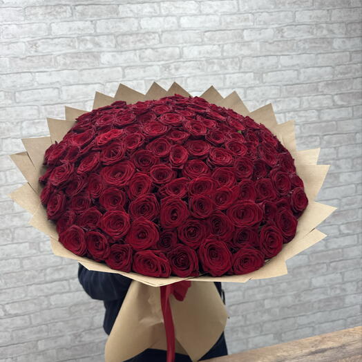 Большой букет красных роз 151 шт🌹🌹🌹