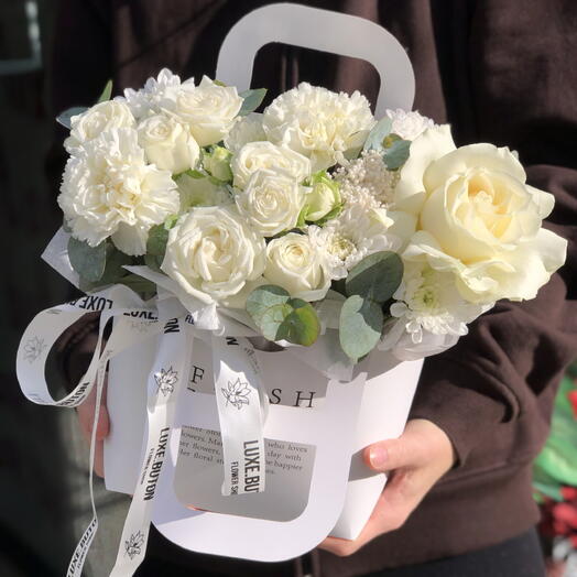 🌸🌸🌸Сумочка fresh flowers с французской белой розой