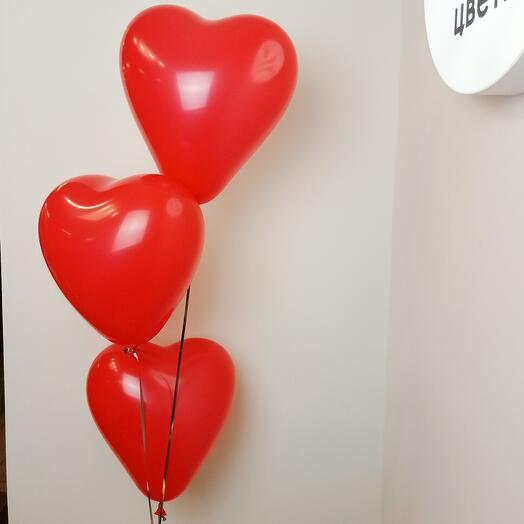 Set of balls "Red hearts"