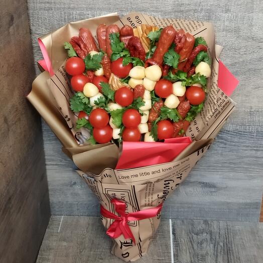 Съедобный мужской мясной букет