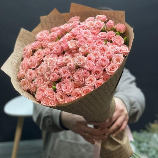 Супер букет из кустовых роз