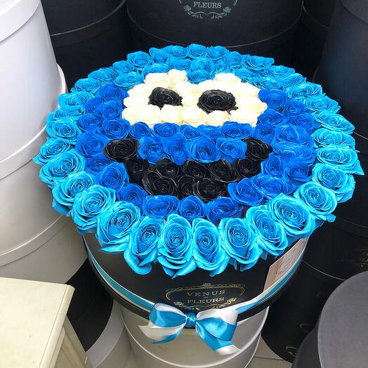 Cookie Monster из роз - 111 шт
