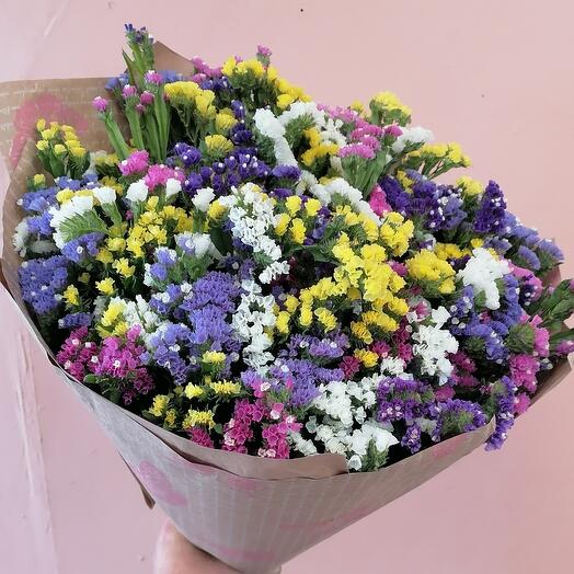 Verano brillante de flores secas