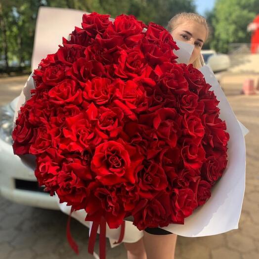 Букет-гигант из кружевных роз