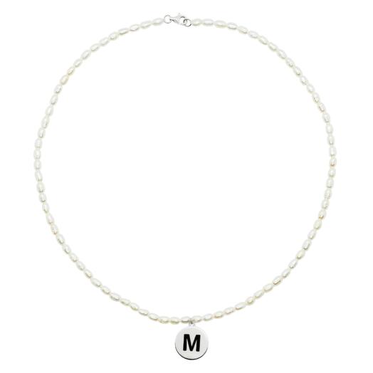 Necklace with the letter M